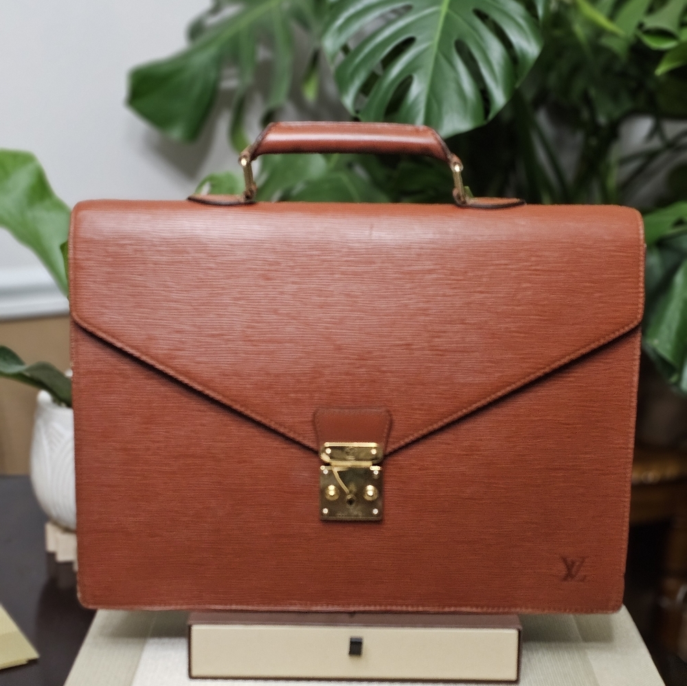 #00520-0588 LOUIS VUITTON EPI LEATHER DOCUMENT BAG KENYAN BROWN - Picture 2 of 14